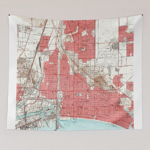 Item preview, Vintage Map of Long Beach California (1949) 3 designed and sold by BravuraMedia.