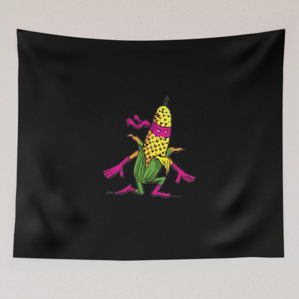 Item preview, Corn On The Cob Big Corner Ninja Foodietoon Vegetable Superheroes   Classic T Shirt  designed and sold by DanielCEby.