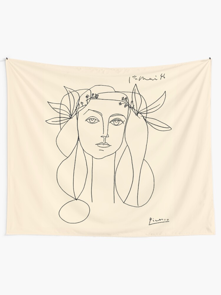 Alternate view of HEAD 1946 : Vintage Abstract Print Tapestry