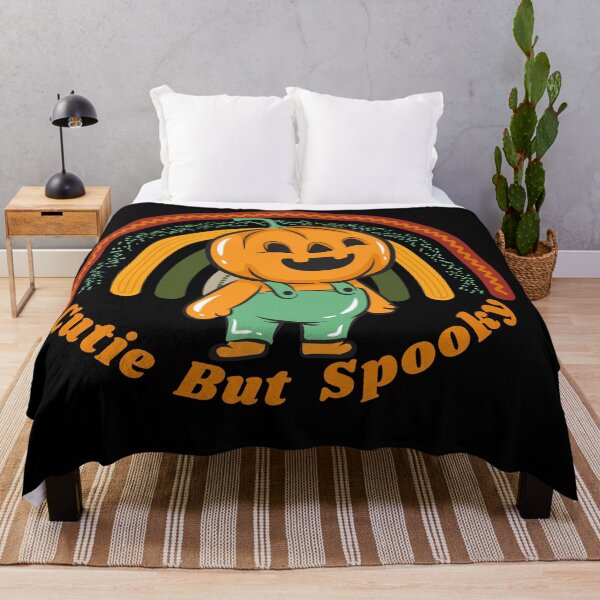 Item preview, Cutie But Spooky Halloween Scary Evil Pumpkin Funny Head and Rainbow designed and sold by Artistusha.