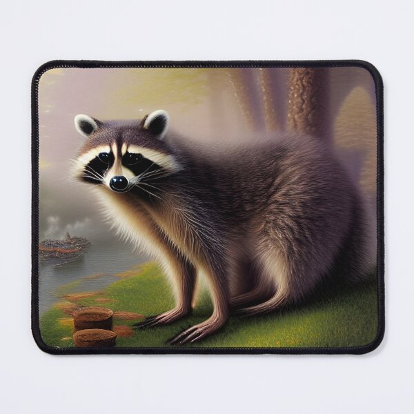 Item preview, Raccoon Fantasy Scene Art AI Generated Artwork designed and sold by RaccoonUprising.