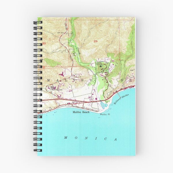 Item preview, Mapa vintage de Malibu California (1950) designed and sold by BravuraMedia.