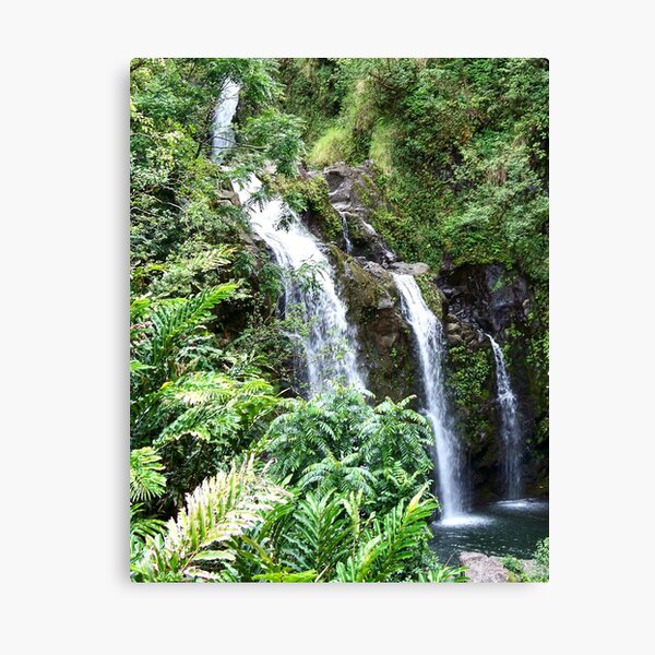 Item preview, Three Hawaiian Waterfalls designed and sold by peoniesandsteel.