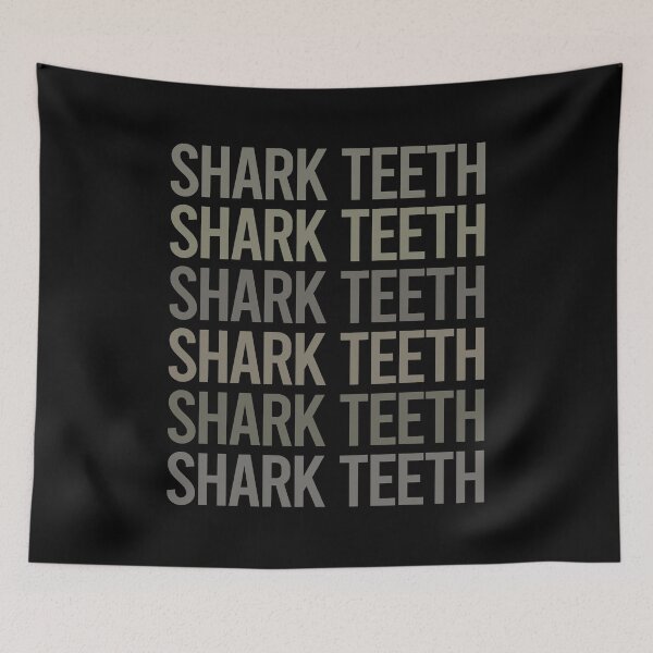 Item preview, Gray Text Art Shark Teeth designed and sold by TartSpiderWeb.