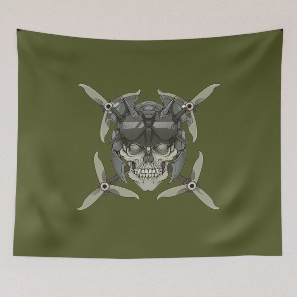 Item preview, Drone & Skull - Khaki Version designed and sold by KwaddStore.