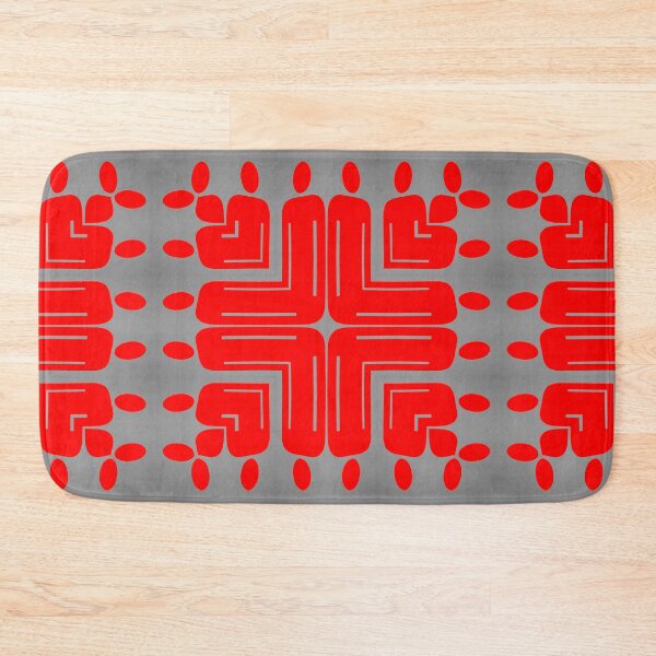 Item preview, male outline in red upon a grey background in repeating square format designed and sold by mister-john.