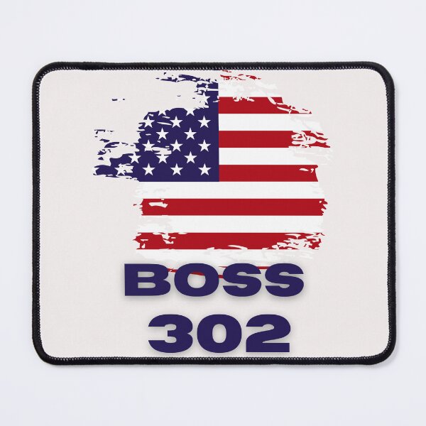 Artikelvorschau, Ford Mustang 302 - BOSS US-Flaggenaufkleber entworfen und verkauft von ZoesAttic.