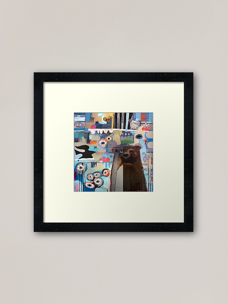 Alternate view of Bear in the Garden Framed Art Print
