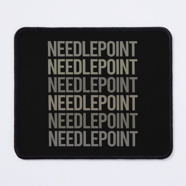 Item preview, Gray Text Art Needlepoint Canvas Work designed and sold by TartSpiderWeb.