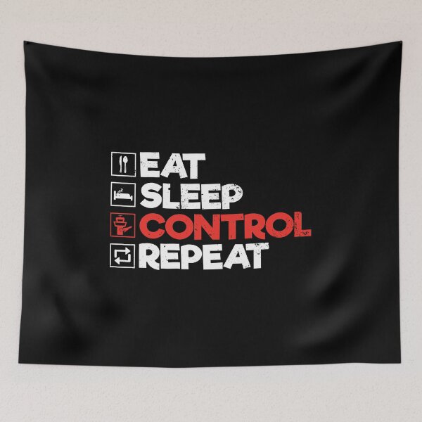Item preview, Eat Sleep Control Repeat: ATC Funny Air Traffic Control Gift designed and sold by Adexyl.