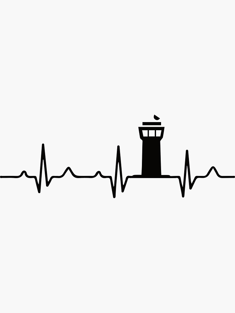 "Air Traffic Controller Control Tower Heartbeat EKG Heart Rate ATC Funny Air Traffic Control