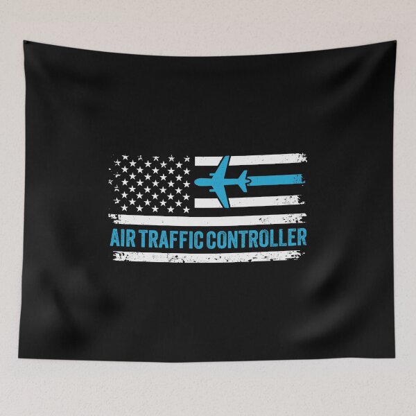 Item preview, Air Traffic Controller Distressed Vintage USA Flag: ATC Airplane Runway Funny Air Traffic Control Gift designed and sold by Adexyl.