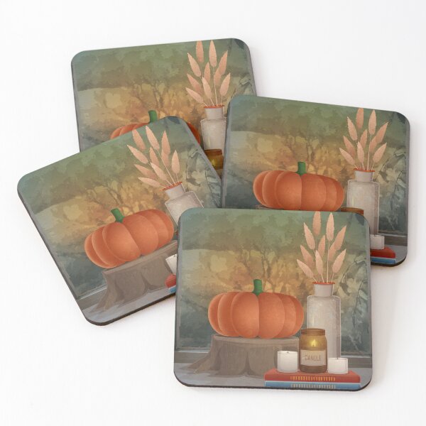 Item preview, Fall Vibes, Autumn Flowers, Scented Candles, Pumpkin designed and sold by nikknacks-art.