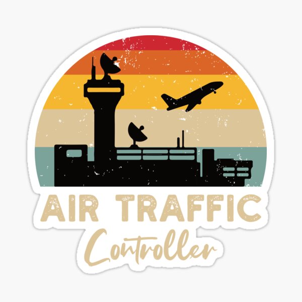 Air Traffic Controller Retro Control Tower Atc Funny Air Traffic Control T Sticker For