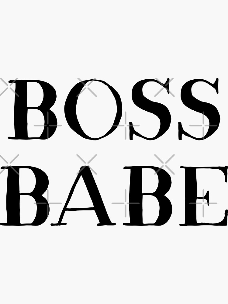 Thumbnail 3 of 3, Sticker, Boss babe (Inverted) designed and sold by inspire-gifts.