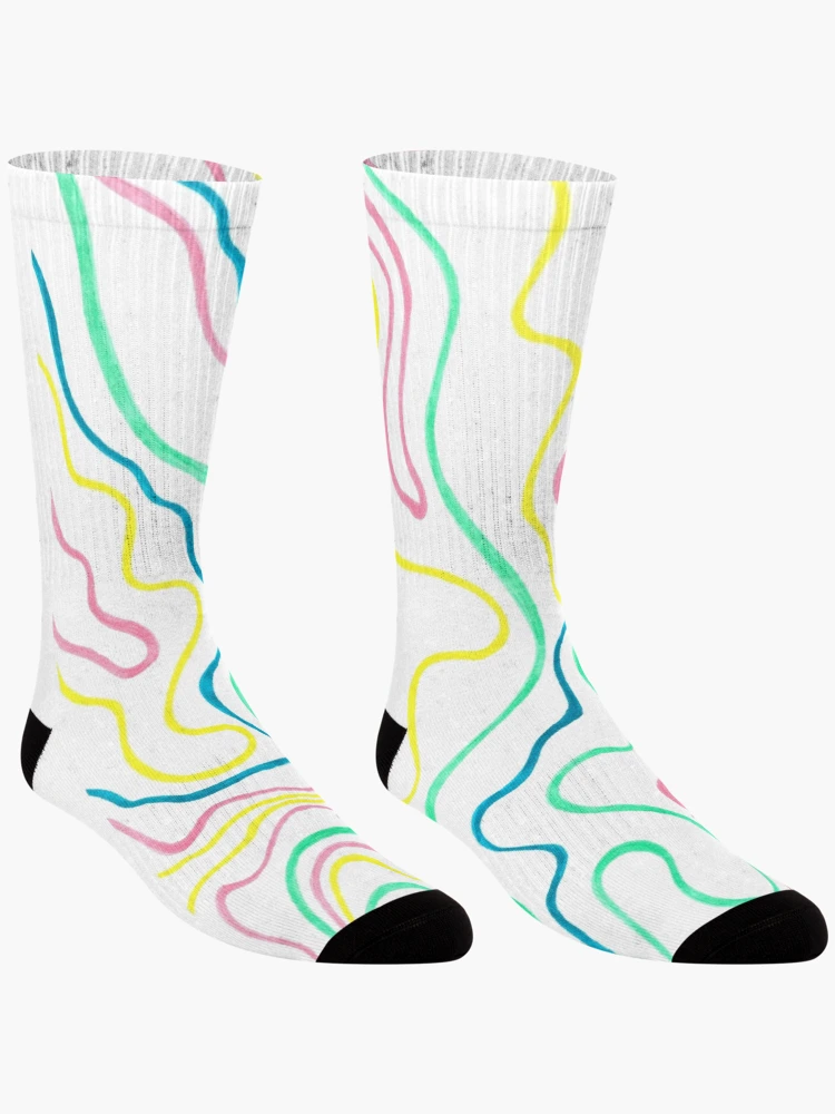 Thumbnail 3 of 5, Socks, Spring Ripples designed and sold by Timeah Logie.