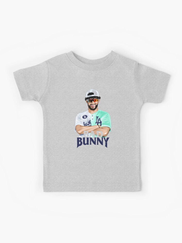 Bad Bunny in Los Angeles Baseball Jersey Kids T-Shirt for Sale by OmoYolo