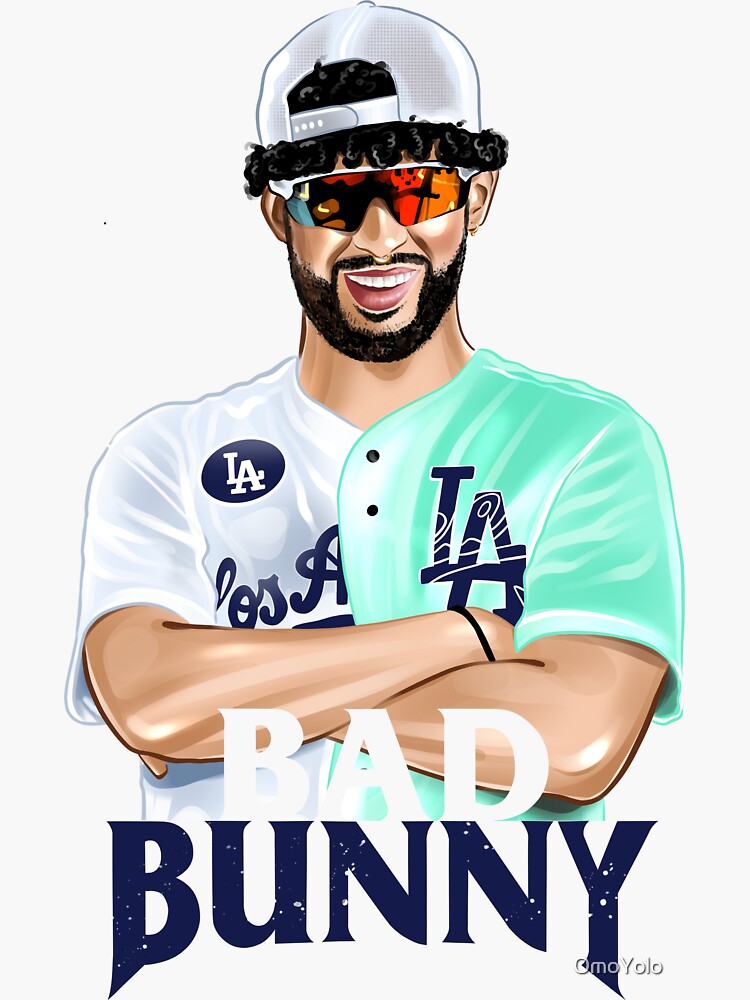 Adult Dodgers Bad Bunny Inspired Gray Baseball Jersey Benito 