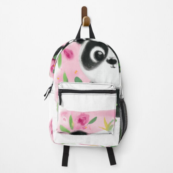 Item preview, Cute panda with big eyes surrounded by flowers designed and sold by Tuko Designs.