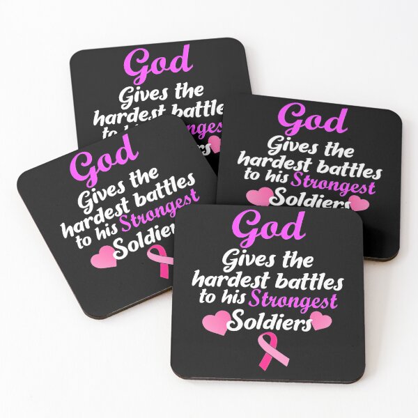 Item preview, Breast Cancer Gods Strongest Soldiers Breast Cancer Awareness Print designed and sold by IleneDuBuque.