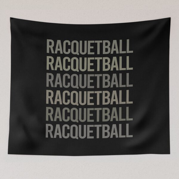 Item preview, Gray Text Art Racquetball designed and sold by TartSpiderWeb.