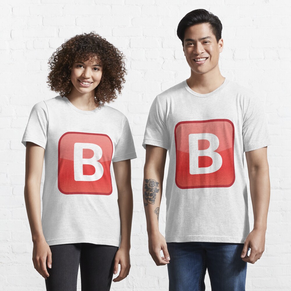 B Emoji T Shirt By Jarudewoodstorm Redbubble - b emoji shirt roblox