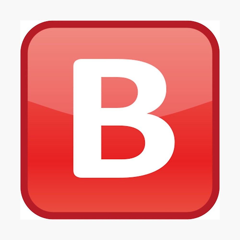 B Emoji Poster By Jarudewoodstorm Redbubble - b emoji shirt roblox