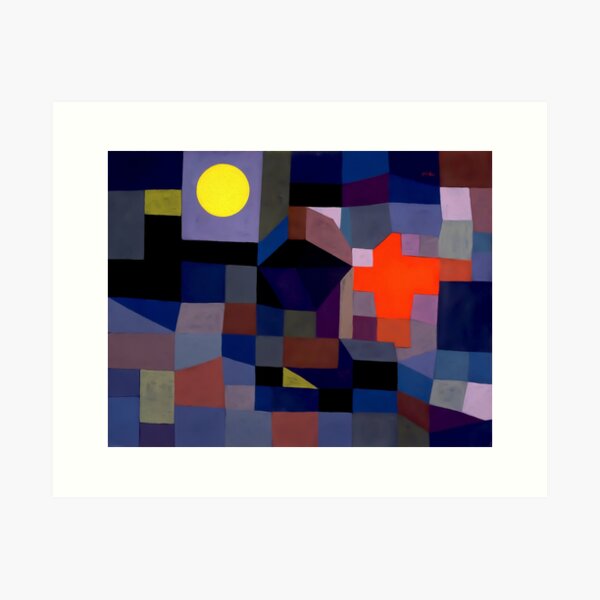 Pablo Klee | Fuego en luna llena, 1933 Reproducción de obras de arte Lámina artística