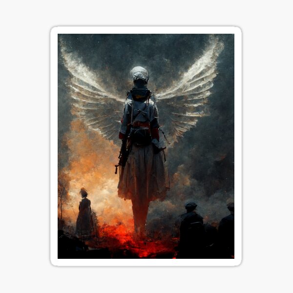 The Angel of War Sticker