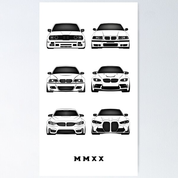 Art Poster and Canvas of BMW M3 Evolution Generation Car Automobile