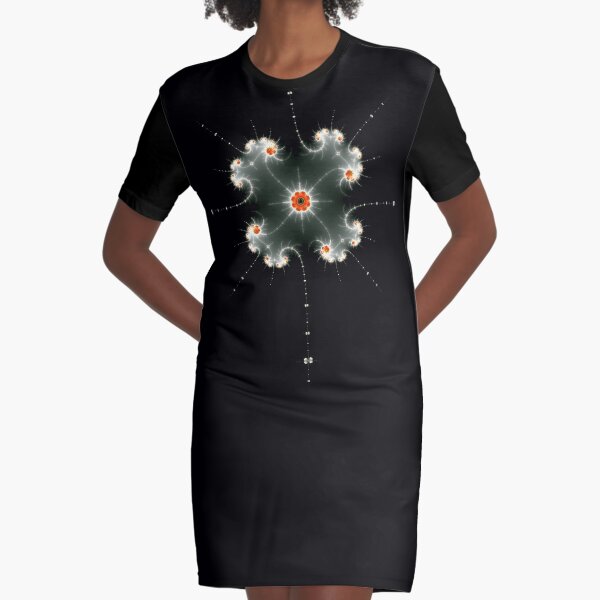 Black Rose Graphic T-Shirt Dress