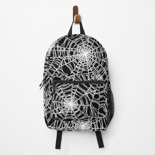 Item preview, Spooky hand drawn halloween spider web cobweb pattern in black and white designed and sold by RedFinchDesigns.