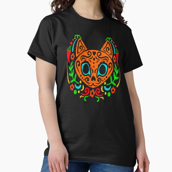 Item preview, Vintage Cat Sugar Skull Dia de Los Muertos, Day of The Dead designed and sold by CLOUDREST.
