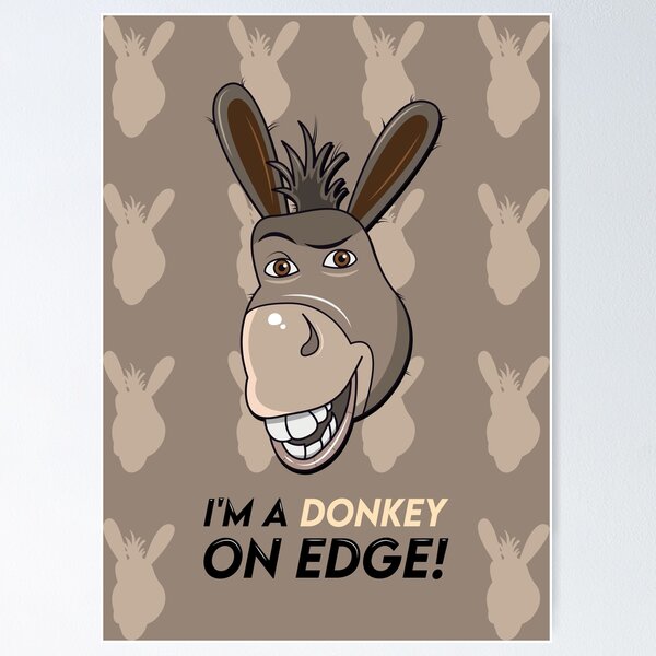 Staring Donkey from shrek Poster for Sale by Shrewd Mood