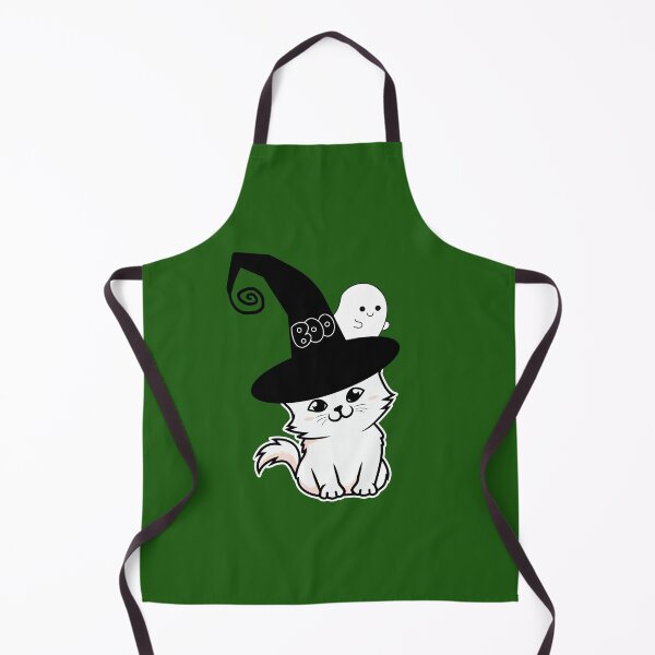 Item preview, Cute Kitten In Witches Hat , Boo and Little Friendly Ghost Halloween Design  designed and sold by BearCaveDesigns.