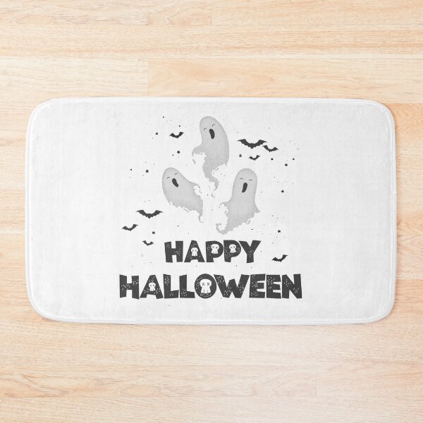 Item preview, Happy Halloween illustration with cute ghosts and lettering designed and sold by DarianaArt.