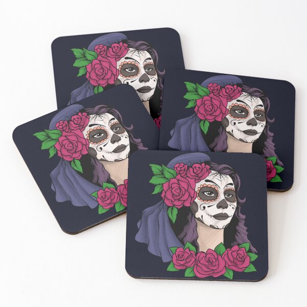 Item preview, Day of the Dead - Female Sugar Skull with Flowers designed and sold by madtoyman.