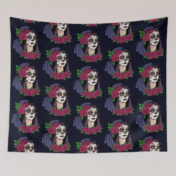 Item preview, Day of the Dead - Female Sugar Skull with Flowers designed and sold by madtoyman.