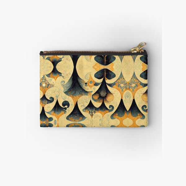 Item preview, Black and Gold Fractal Floral Diamonds on Ivory Yellow designed and sold by MysticAlgorithm.