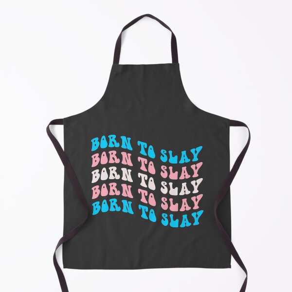 Item preview, BORN TO SLAY Transgender Pride Flag Text Rainbow designed and sold by everything4eva.