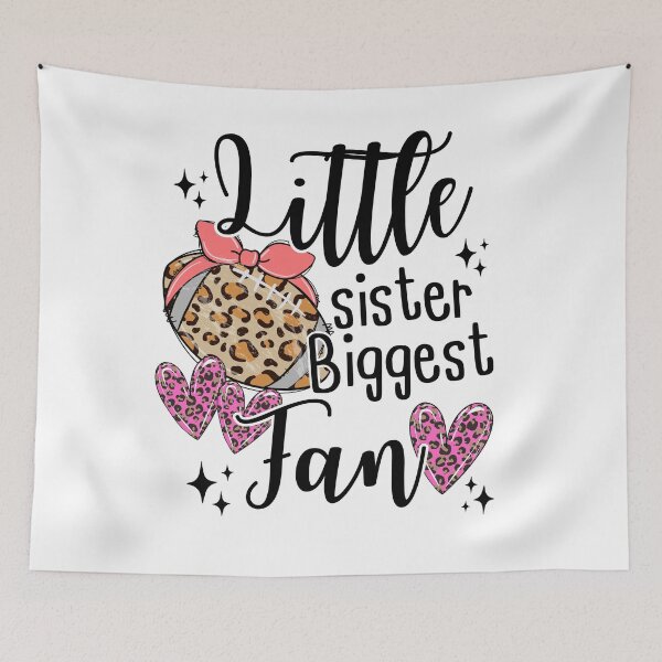 Item preview, Little Sister Biggest Fan Football Leopard (Football Sister Gift) designed and sold by i-longmanshop.