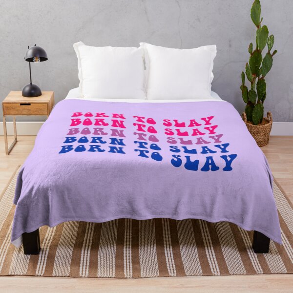 Item preview, BORN TO SLAY Bisexual Pride Flag Text designed and sold by everything4eva.