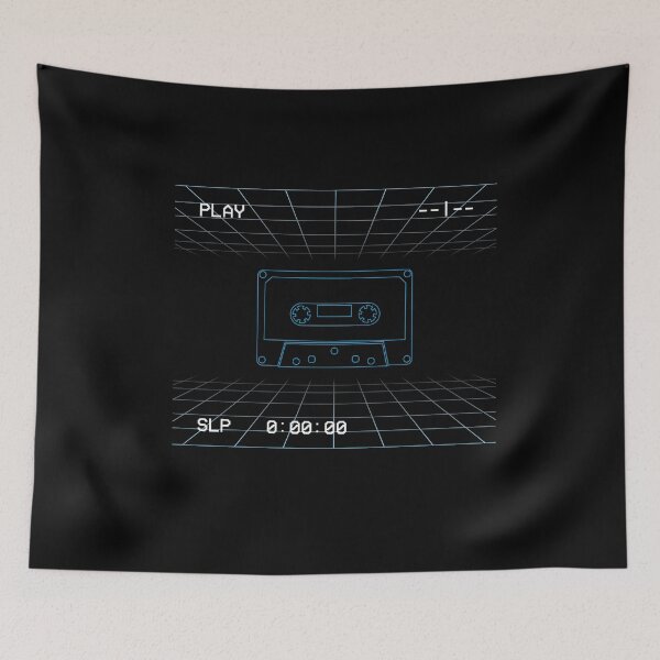 Item preview, Trippy Retrowave Synthwave Grid Cassette Tape no.2 designed and sold by ghost888.