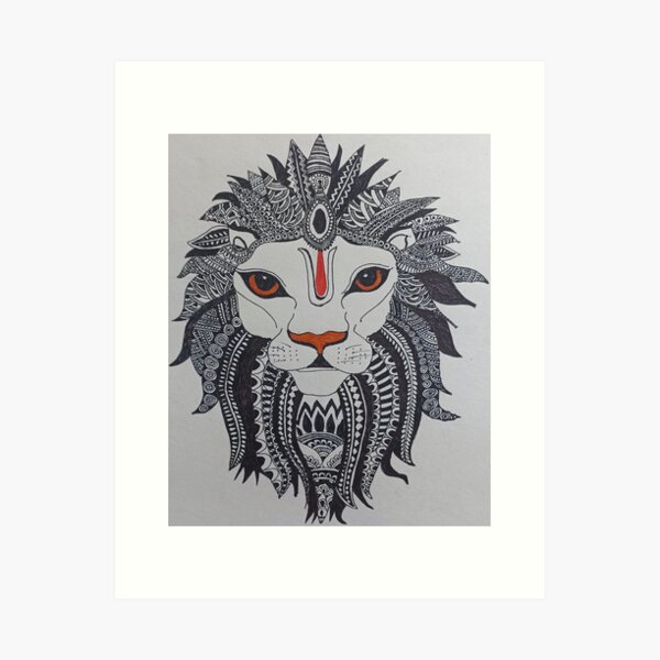 Lord Lakshmi Maata Narasimha Swamy Photo Frame for Home Decor / Pooja Room  Portrait Picture Wall / Table - Etsy