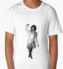 Girl with Candle Jar Lantern Long T-Shirt
