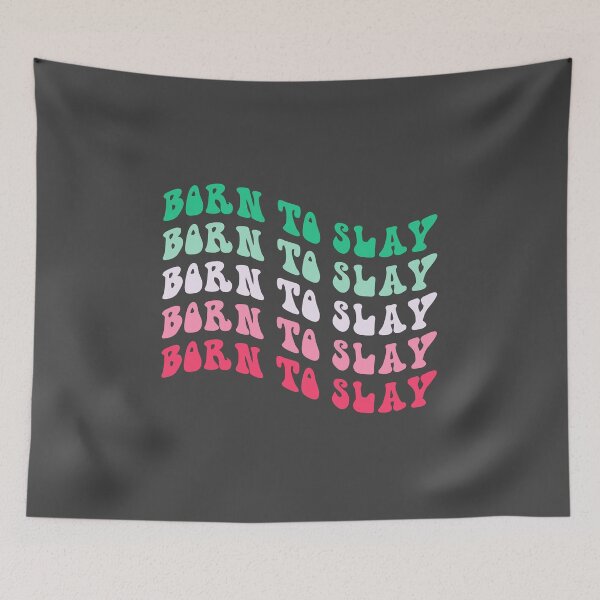 Item preview, BORN TO SLAY Abrosexual Pride Flag Text designed and sold by everything4eva.