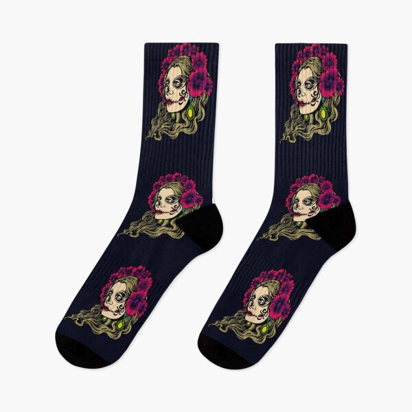 Item preview, Day of the Dead - Female Sugar Skull with Flowers designed and sold by madtoyman.
