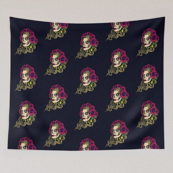 Item preview, Day of the Dead - Female Sugar Skull with Flowers designed and sold by madtoyman.