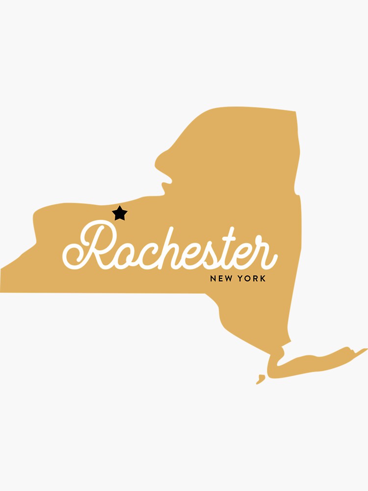 "Rochester New York NY 585 WNY Western New York48" Sticker for Sale by