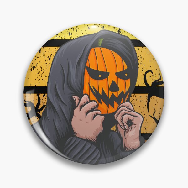 Artikelvorschau, Ein Design mit einem Mann der ein Kürbisgesicht hat und dem Schriftzug Halloween entworfen und verkauft von velisani.